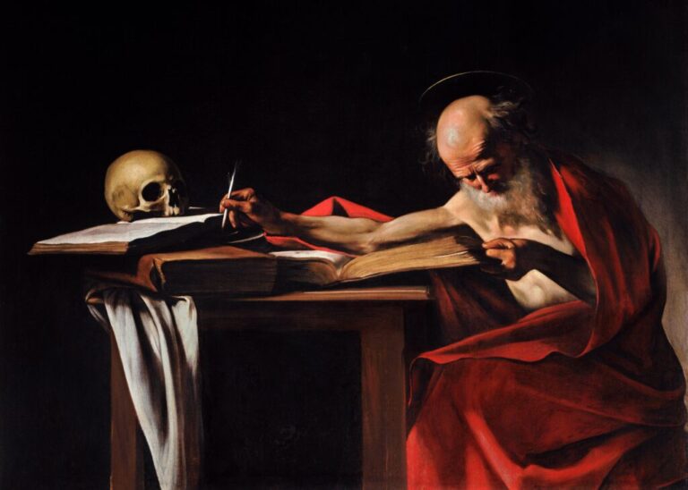 Obra: Saint Jerome Writing de Caravaggio.