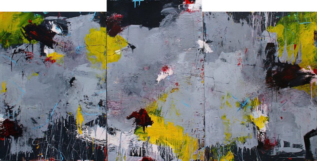 Los espejos de Alicia 1. díptico,160x315 cm. mixta-lienzo. 2023-24